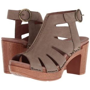 Dansko Demetra Leather Block Platform Sandals EU 40